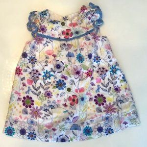 Angel Dear Baby Girls' Multi-Color Floral Print Dress - Size 3-6 Months